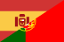 A combination of the Spanish and Portuguese national flags.